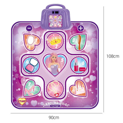 Kids Electronic Dance Mat Princess Theme Musical Rhythm Game with LED Lights Adjustable Volume Non-Slip Floor Playmat for Girls Age 3+ - Image 5