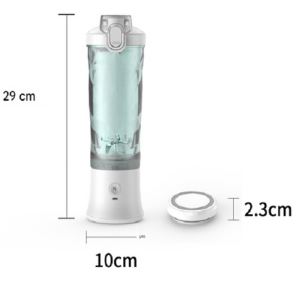 Green Portable Blender 600ml Personal Smoothie Maker USB Rechargeable Juicer Cup with 6 Stainless Steel Blades 4000mAh Battery for Gym Travel and Camping - Image 5