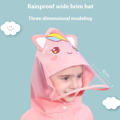 Blue astronaut  Kids Waterproof Raincoat with Expandable Backpack Slot Hooded Rain Jacket for Boys & Girls School & Outdoor(size:XL) - Image 2