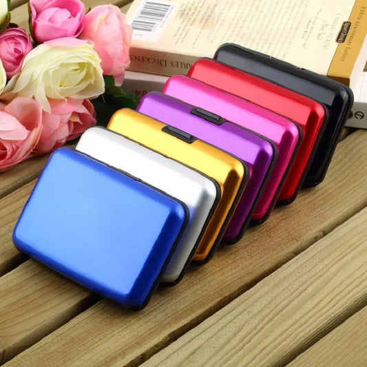 3-Pcs Golden Slim Aluminium Credit Card Holder RFID Blocking Wallet Hard Shell Case Business Card Organiser Lightweight Pocket Size for Everyday Use - Image 3