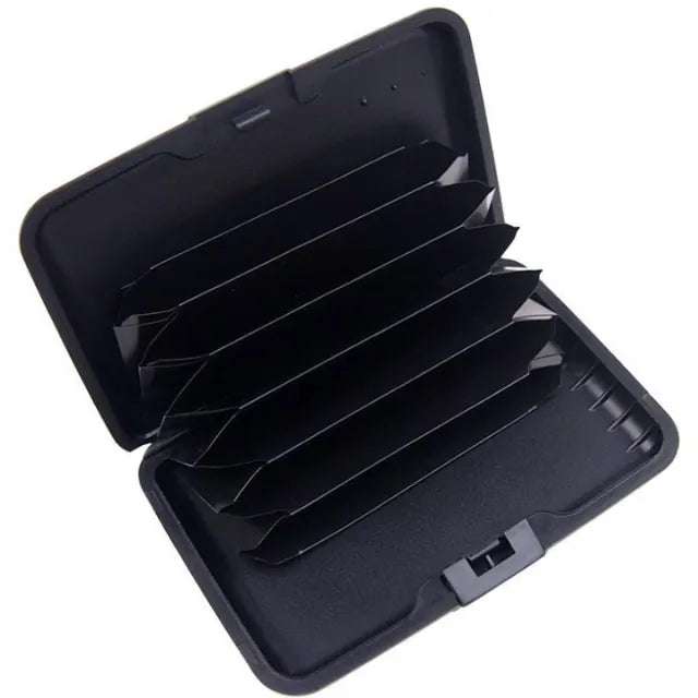 3-Pcs Grey Slim Aluminium Credit Card Holder RFID Blocking Wallet Hard Shell Case Business Card Organiser Lightweight Pocket Size for Everyday Use - Image 2
