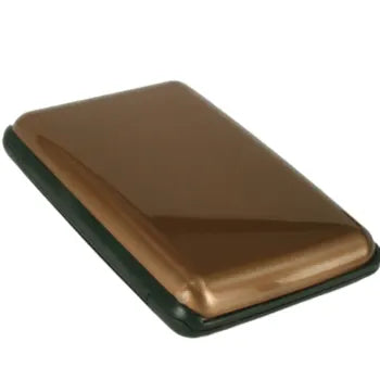 3-Pcs Brown Slim Aluminium Credit Card Holder RFID Blocking Wallet Hard Shell Case Business Card Organiser Lightweight Pocket Size for Everyday Use