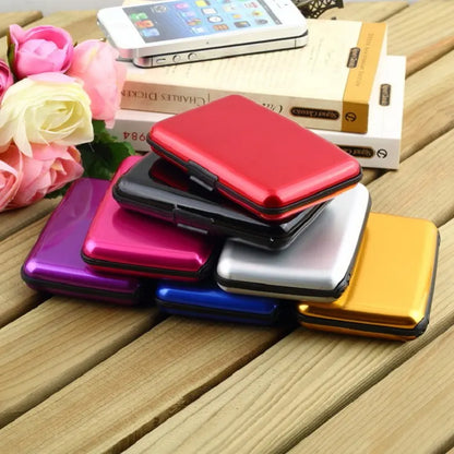 3-Pcs Brown Slim Aluminium Credit Card Holder RFID Blocking Wallet Hard Shell Case Business Card Organiser Lightweight Pocket Size for Everyday Use - Image 4