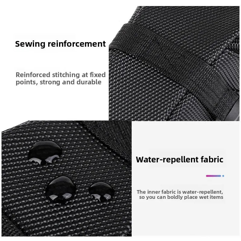 Red Water Resistant Bicycle Saddle Bag Under Seat Wedge Pack with Reflective Strip and Quick Release Strap for MTB Road Bikes - Image 5