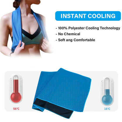 Black 5 Pack Instant Cooling Towel Set Soft Breathable Sports Sweat Towel for Gym Yoga Running Hiking and Outdoor Activities 30x80cm - Image 3