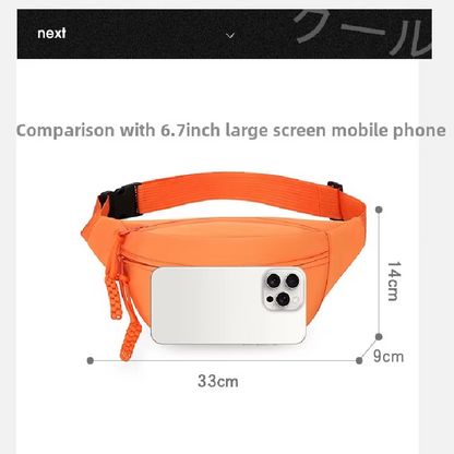 Pink Women's Fashion Crossbody Sling Bag Large Capacity Casual Shoulder Bag Waterproof Nylon Waist Pack for Travel Sports - Image 6