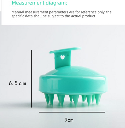 5-Pcs Black Soft Scalp Massager Shampoo Brush with Detachable Bristles Handheld Hair Scrubber for Deep Cleaning and Head Massage - Image 5