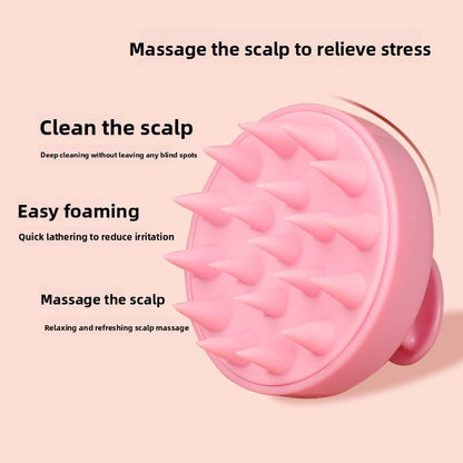 5-Pcs Yellow Soft Scalp Massager Shampoo Brush with Detachable Bristles Handheld Hair Scrubber for Deep Cleaning and Head Massage - Image 4