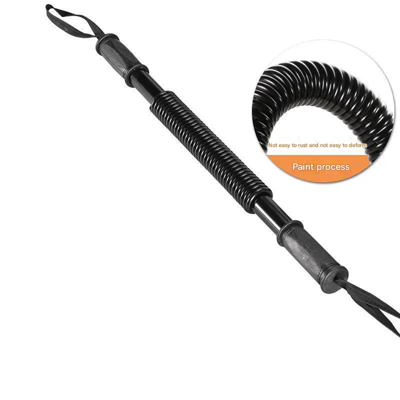 Black Power Twister Bar Upper Body Workout Equipment Chest Expander Arm Strengthener Spring Exerciser for Men Home Gym(40kg)