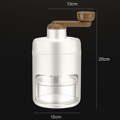 White Portable Manual Ice Crusher Hand Crank Shaved Ice Machine for Home Kitchen DIY Snow Cone Smoothie and Slushie Maker - Image 5