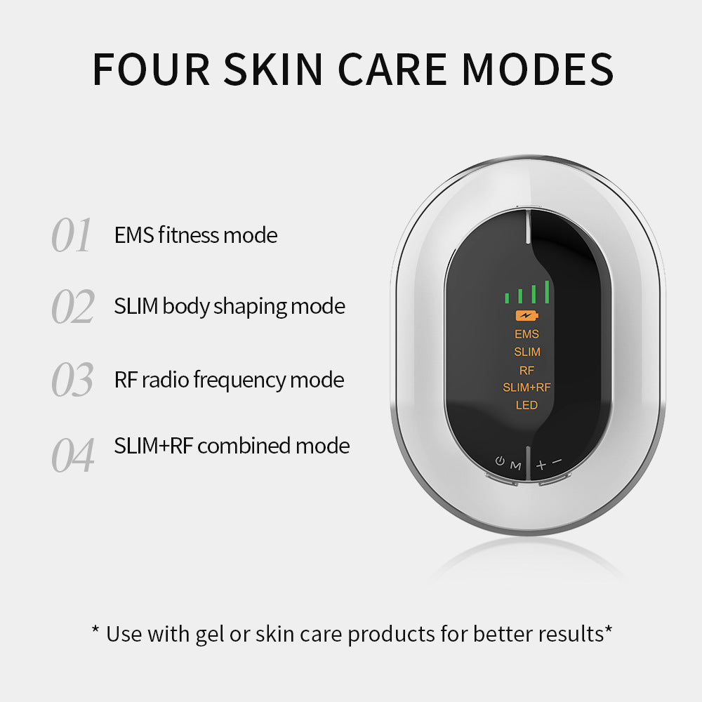 White RF Body Sculpting Massager Handheld Slimming Device with EMS & LED Light Therapy for Stomach Arms and Legs Skin Tightening - Image 4