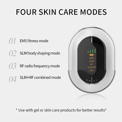 White RF Body Sculpting Massager Handheld Slimming Device with EMS & LED Light Therapy for Stomach Arms and Legs Skin Tightening - Image 4