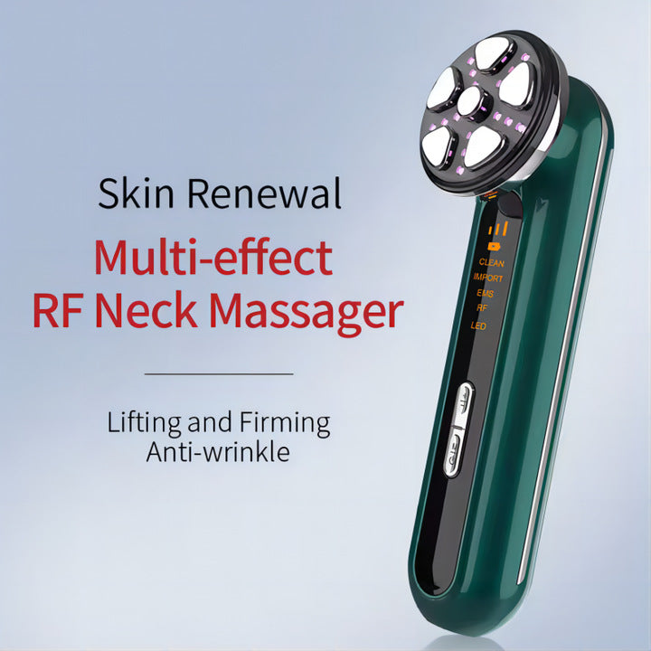 White 4-in-1 RF EMS Facial Beauty Device Skin Tightening and Lifting Massager with LED Light Therapy Anti-Aging Tool for Home Use - Image 3