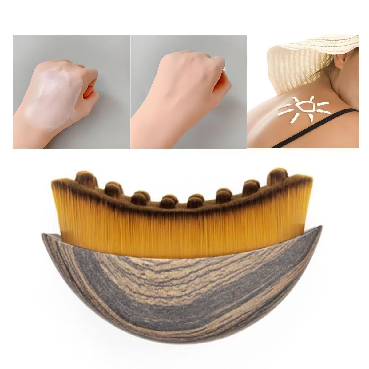 2-PCS Lymphatic Contour Face Brush – Plastic Handle with Nylon Bristles for Facial Massage and Lymphatic Drainage in Australia - Image 3