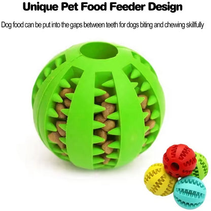 Lake blue TPR Dog Chew Ball Set – 3-Piece Size Combination (Small, Medium, Large) with Food Hiding Design for Teeth Cleaning and Mental Stimulation in Australia - Image 2