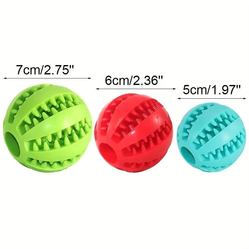 Lake blue TPR Dog Chew Ball Set – 3-Piece Size Combination (Small, Medium, Large) with Food Hiding Design for Teeth Cleaning and Mental Stimulation in Australia - Image 5