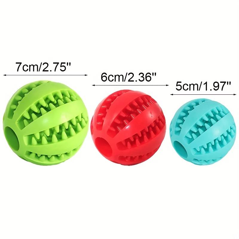 Cyan TPR Dog Chew Ball Set – 3-Piece Size Combination (Small, Medium, Large) with Food Hiding Design for Teeth Cleaning and Mental Stimulation in Australia - Image 5