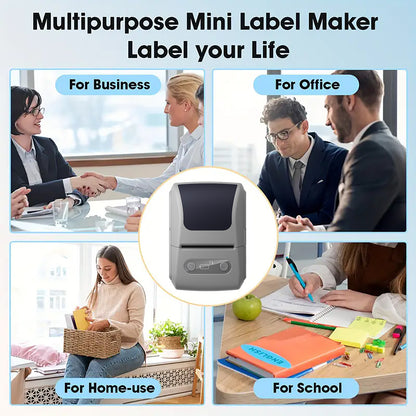 Blue Portable Bluetooth Thermal Label Printer – Compact, Ink-Free Mini Label Maker for Home, Office, and Small Business Use in Australia - Image 2