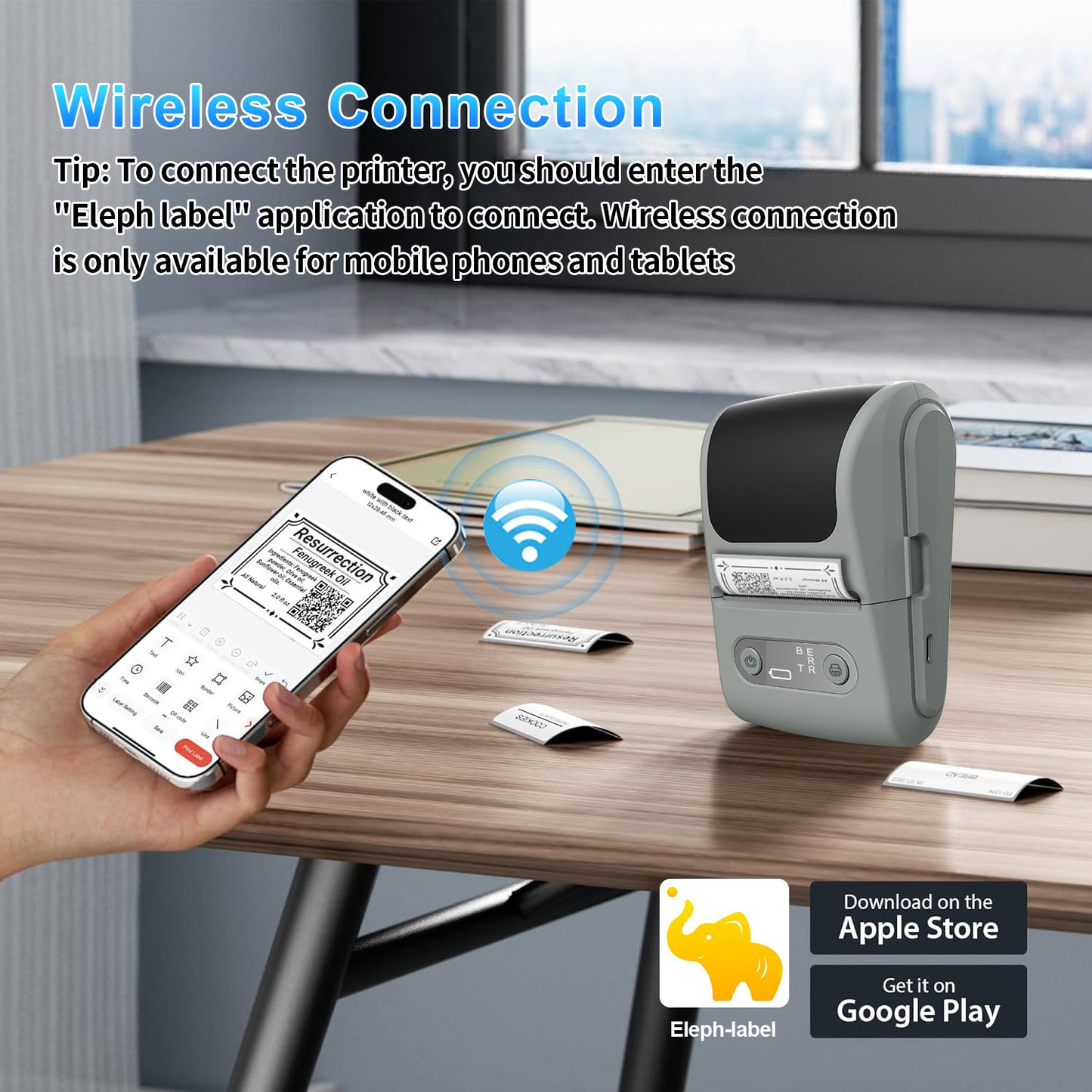 Black Portable Bluetooth Thermal Label Printer – Compact, Ink-Free Mini Label Maker for Home, Office, and Small Business Use in Australia - Image 5
