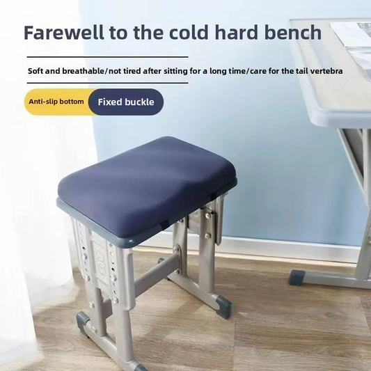 Grey Ergonomic Memory Foam Student Seat Cushion – 34×24×5cm, Breathable & Anti-Slip Design for Long-Term Sitting Comfort in Classrooms | Ideal for Primary and Secondary School Students - Image 2