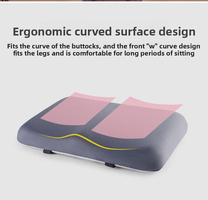 Grey Ergonomic Memory Foam Student Seat Cushion – 34×24×5cm, Breathable & Anti-Slip Design for Long-Term Sitting Comfort in Classrooms | Ideal for Primary and Secondary School Students - Image 3