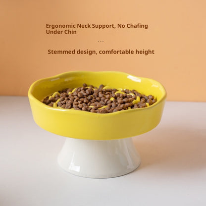 Pink Ceramic Elevated Slow Feeder Bowl Raised Pet Dish 310ml Anti-Vomit Puzzle Design for Cats and Small Dogs Healthy Digestion Sturdy Base - Image 3