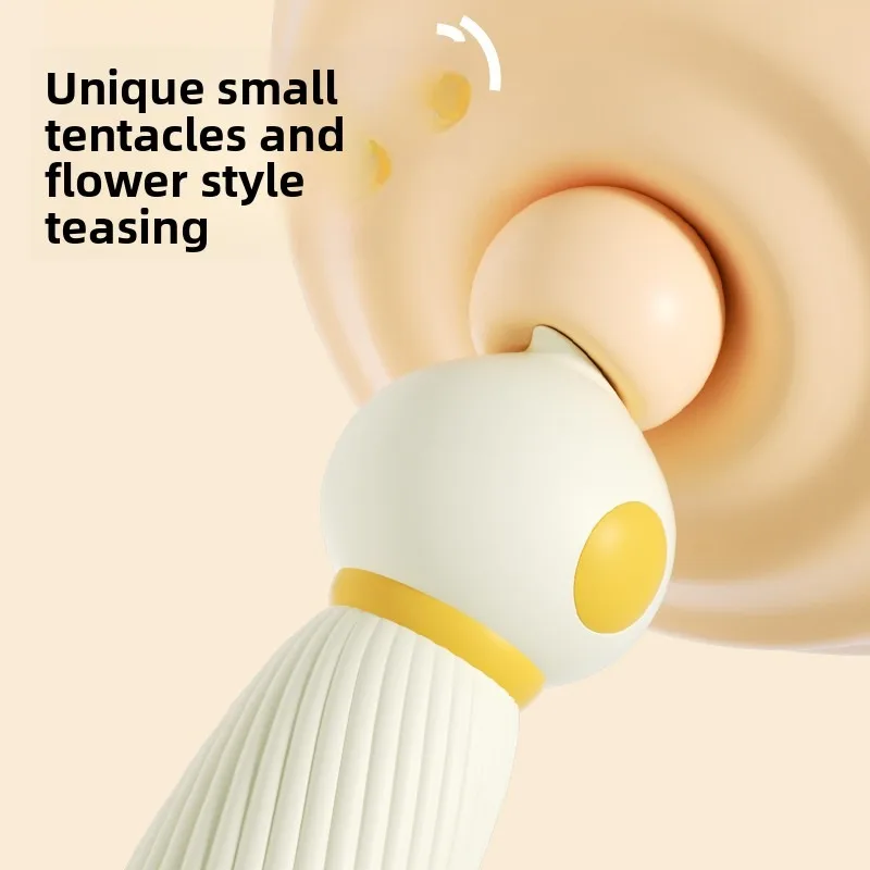 Yellow Powerful Mini Personal Massager Wand 10 Vibration Modes Quiet USB Rechargeable Soft Silicone Waterproof Discreet Body Relaxer - Image 4