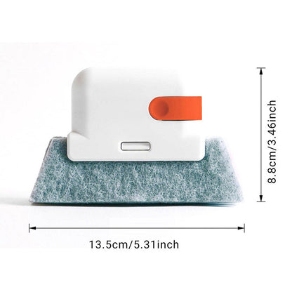 5-PCS Red Window Track Cleaning Brush Tool Handheld Groove Gap Cleaner with Scraper Small Scrubbing Brush for Sliding Door Rails and Sills - Image 6