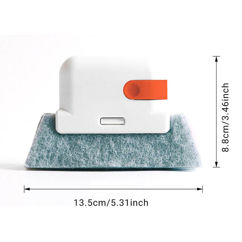 5-PCS Grey Window Track Cleaning Brush Tool Handheld Groove Gap Cleaner with Scraper Small Scrubbing Brush for Sliding Door Rails and Sills - Image 6