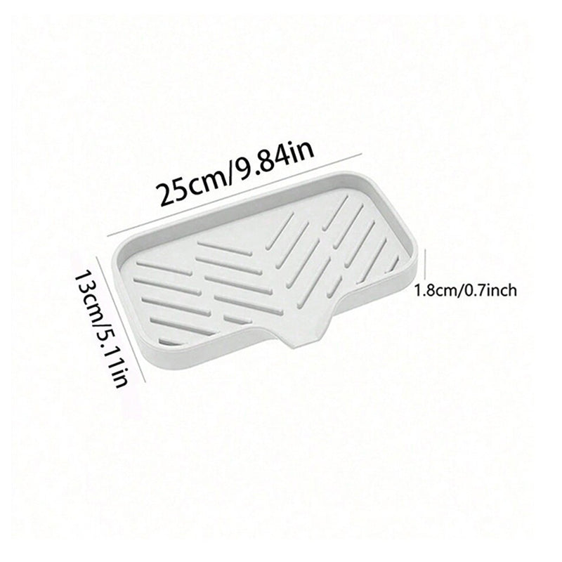3-PCS Grey Large Drainable Soap Dish Tray with Anti-Slip Base for Bathroom Sink - Keeps Soap Dry and Organized in Australian Homes - Image 4