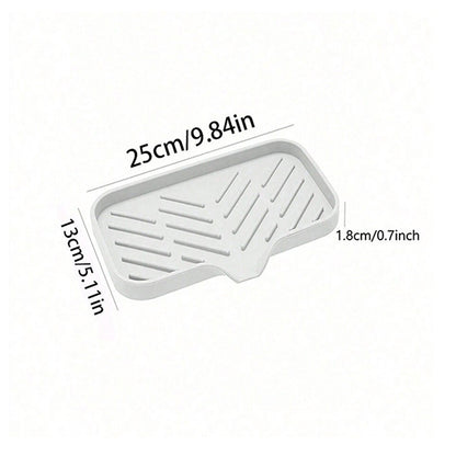3-PCS White Large Drainable Soap Dish Tray with Anti-Slip Base for Bathroom Sink - Keeps Soap Dry and Organized in Australian Homes - Image 4