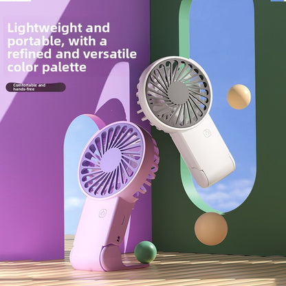 Green 2 Pack Mini Portable Handheld Fan Foldable Desktop Personal Fan USB Rechargeable Pocket Fan with 3 Speeds for Travel Office and Outdoor - Image 6