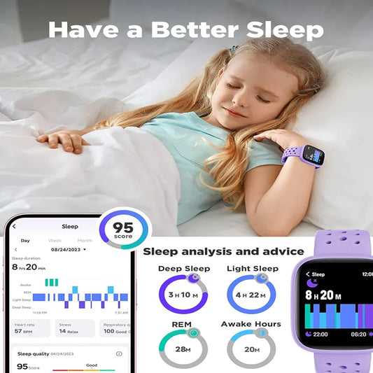 Blue Kids Smart Watch Fitness Tracker with Pedometer Heart Rate Monitor and 14 Sport Modes IP68 Waterproof Watch for Boys and Girls - Image 7