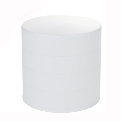 2 Pack White Nordic Style Rotating Jewellery Storage Box 4-Layer Dustproof Organiser Case with Felt Lining for Accessories and Trinkets