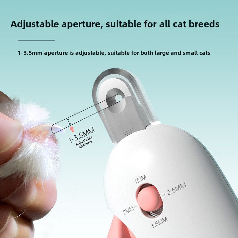 2-PCS Green Adjustable Pet Nail Clipper with Safety Guard Professional Cat Dog Claw Trimmer with Hidden Nail File and Splash Proof Box - Image 3