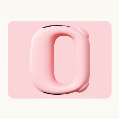 Pink Portable Fascia Massage Ring Vibration Massager with Heat and LED Display for Muscle Relaxation and Body Shaping
