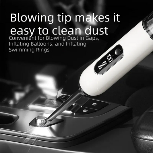 White 2-in-1 Cordless Handheld Car Vacuum Cleaner and Air Blower Powerful Suction Brushless Motor Portable Duster for Home and Auto - Image 5