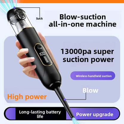 Grey 2-in-1 Cordless Handheld Car Vacuum Cleaner and Air Blower Powerful Suction Brushless Motor Portable Duster for Home and Auto - Image 3