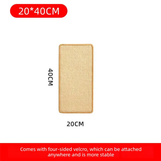 3-PCS Self-Adhesive Sisal Cat Scratching Mat Vertical Wall Mounted Scratcher Board for Furniture Protection(20cm*40cm)