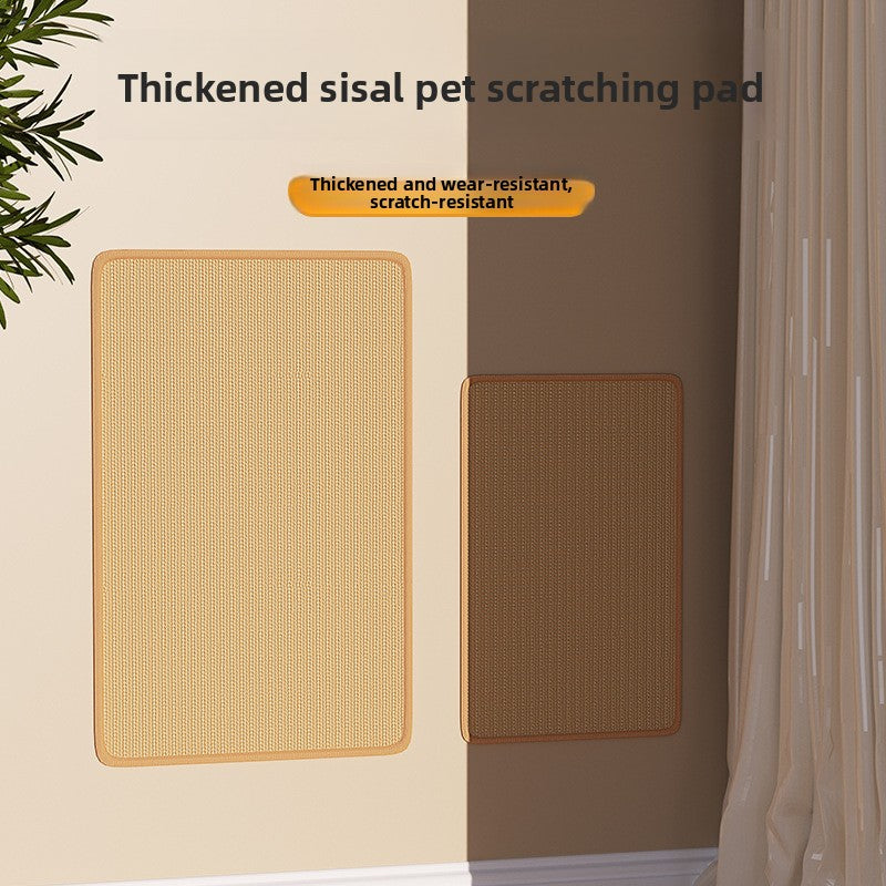 3-PCS Self-Adhesive Sisal Cat Scratching Mat Vertical Wall Mounted Scratcher Board for Furniture Protection(20cm*40cm) - Image 3