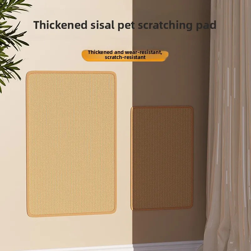 3-PCS Self-Adhesive Sisal Cat Scratching Mat Vertical Wall Mounted Scratcher Board for Furniture Protection(25cm*50cm) - Image 3