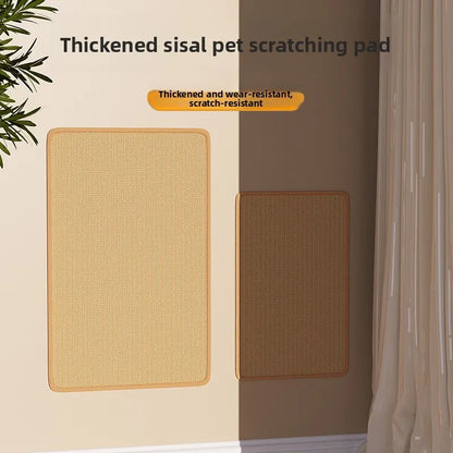 3-PCS Self-Adhesive Sisal Cat Scratching Mat Vertical Wall Mounted Scratcher Board for Furniture Protection(25cm*50cm) - Image 3