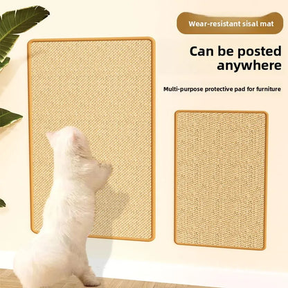 3-PCS Self-Adhesive Sisal Cat Scratching Mat Vertical Wall Mounted Scratcher Board for Furniture Protection(25cm*50cm) - Image 5