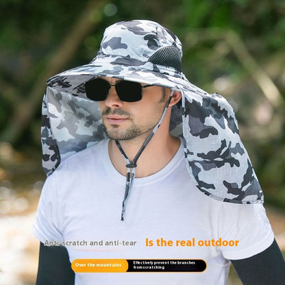 Pink UPF 50+ Sun Protection Fishing Hat Wide Brim Neck Flap Quick Dry Bucket Hat for Outdoor Hiking and Gardening - Image 4