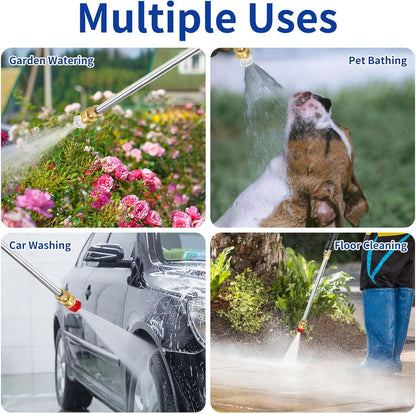 Black High Pressure Washer Gun with 2 Spray Nozzles 19inch Long Wand Metal Garden Hose Sprayer for Car Wash Window Cleaning and Watering - Image 5