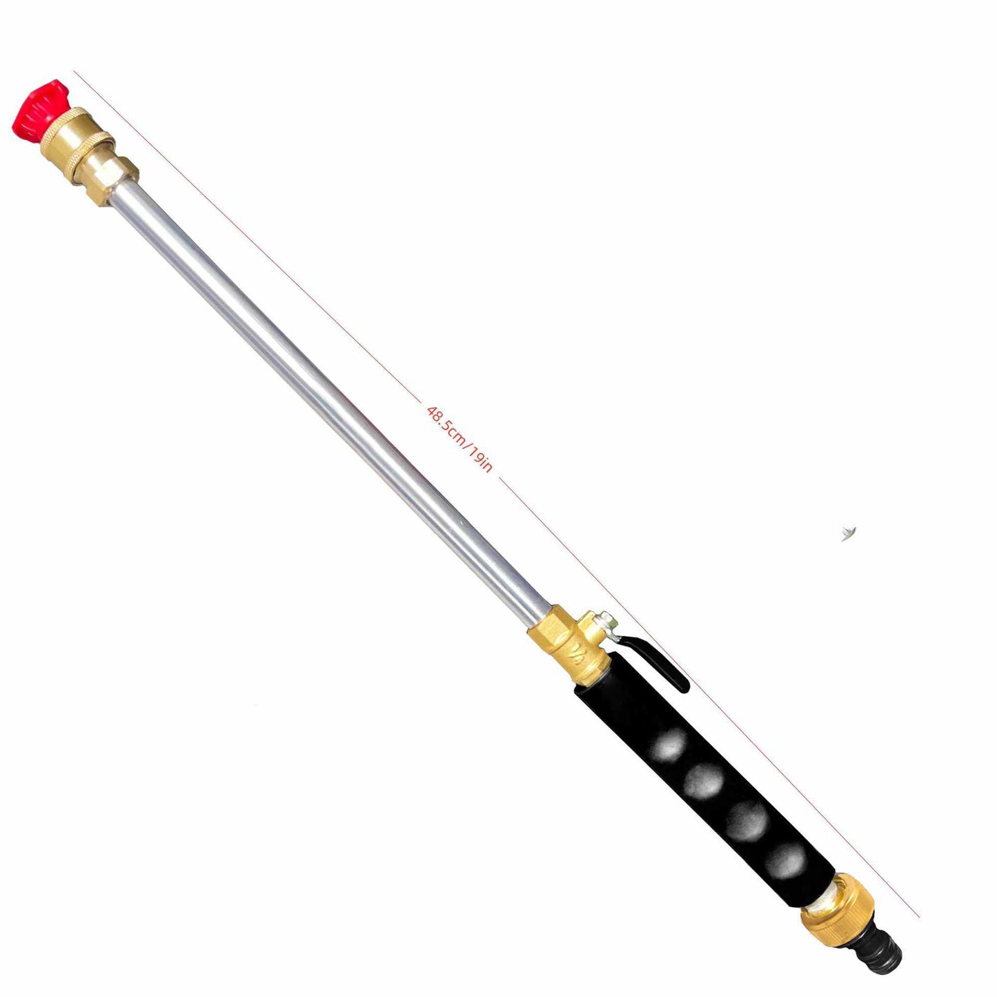 Black High Pressure Washer Gun with 2 Spray Nozzles 19inch Long Wand Metal Garden Hose Sprayer for Car Wash Window Cleaning and Watering - Image 7