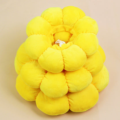 3-Pcs Soft Yellow Sunflower Elizabethan Collar Adjustable Pet Cone for Cats and Small Dogs Anti-Bite Recovery Neck Pillow(XS) - Image 3