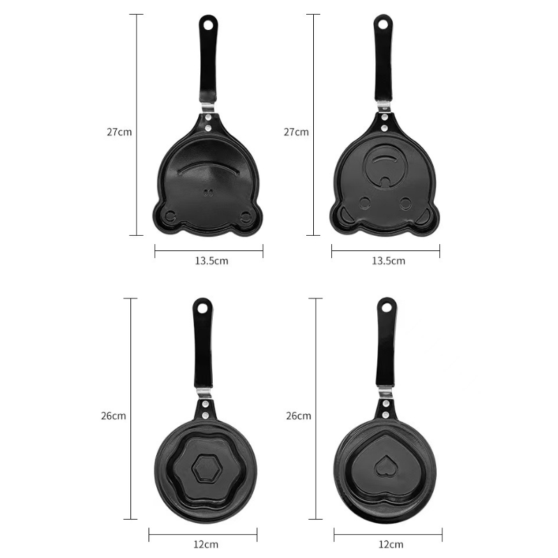 2-PCS Mini Non-Stick Egg Frying Pan Cartoon Shaped Omelette Cooker Mould for Breakfast Pancakes and Creative Cooking(Frog) - Image 4