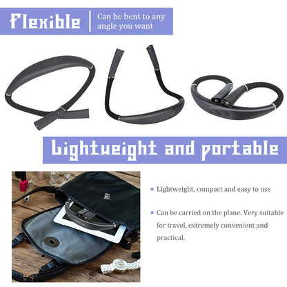 Blue Hands-Free USB Rechargeable Neck Reading Light 3 Colour Modes Flexible LED Book Lamp for Night Reading Knitting Repairing - Image 4