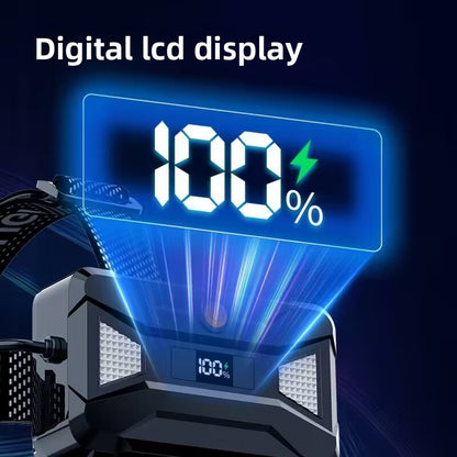 High Power 30W LED Headlamp with White Laser Long Range Zoom Motion Sensor Head Torch for Night Fishing Camping Adventure Australian Outdoor Use(Free with purchase: 3 x 18650 batteries) - Image 4